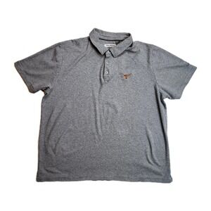 Tommy Bahama Texas Longhorns Polo Shirt Men XL Gray Cotton Short Sleeve